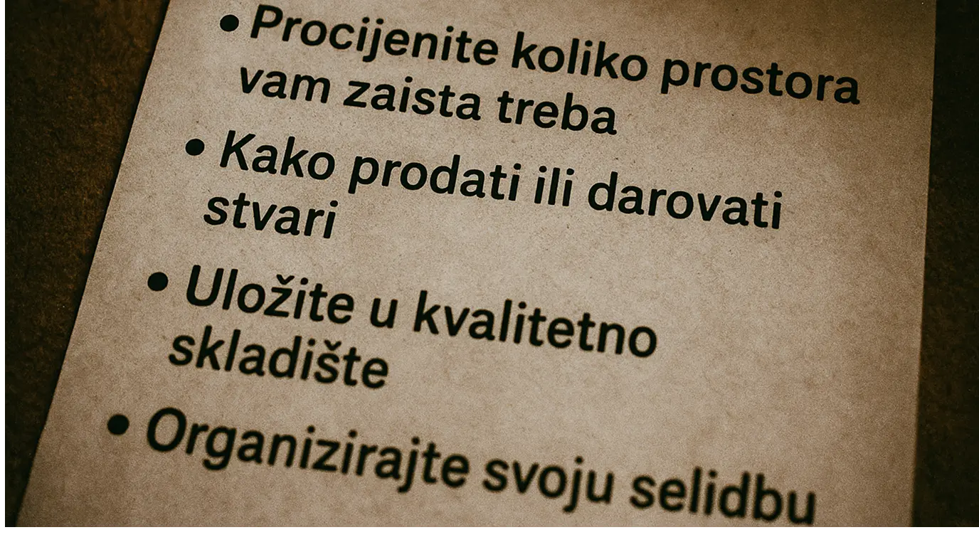 savjeti za downsizing selidbu